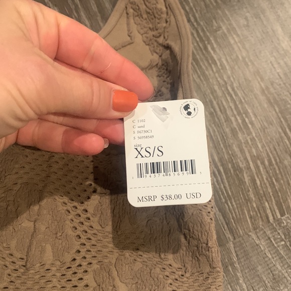 Free People intimately candy seamless bra in sand - Picture 5 of 8